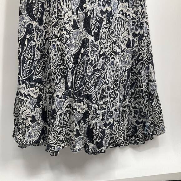 Vintage 90s Y2K 100% Silk Floral Paisley Dress Large Hawaiian Fairy Charter Club - Picture 5 of 9
